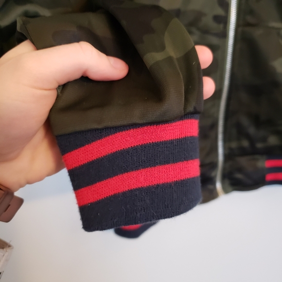 ⭐American Stitch 2 Piece Camo Green & Coral Stripe Zip Up Track Suit Size Small - Picture 16 of 16